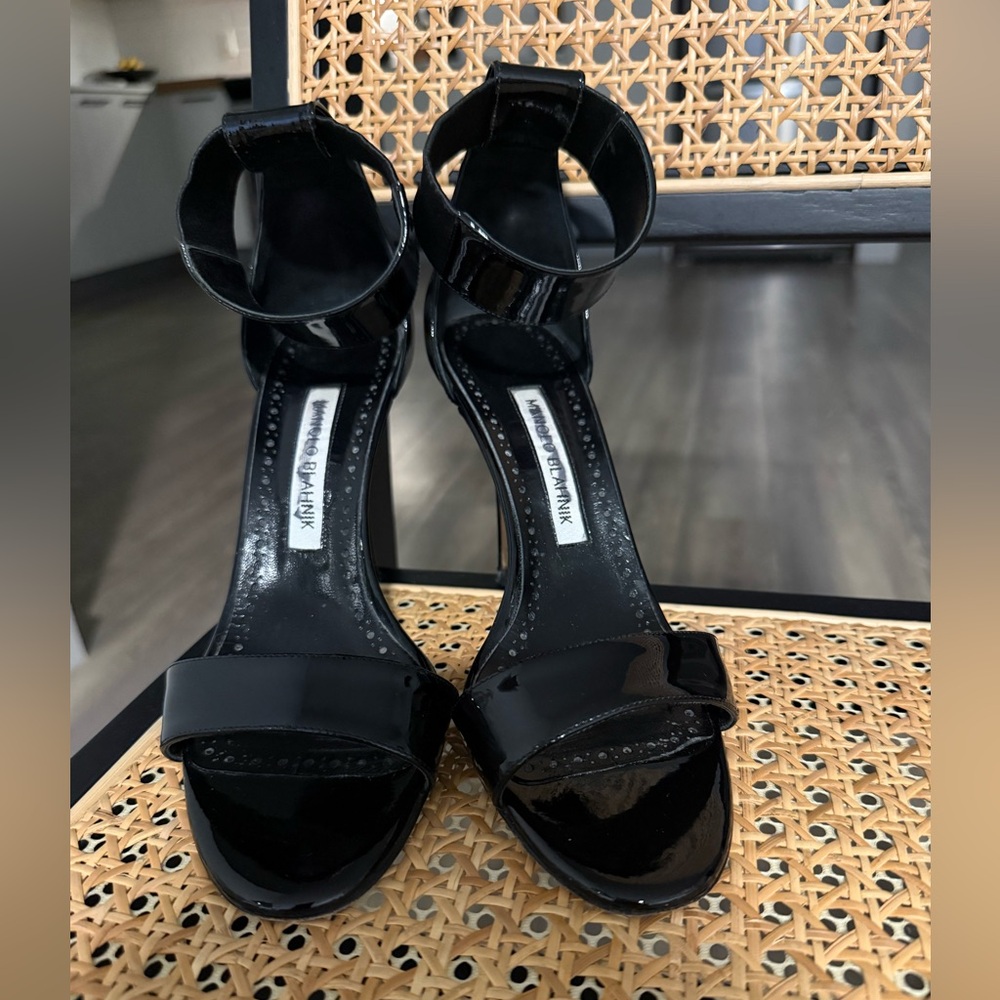 Manolo Blahnik Black Patent Heels